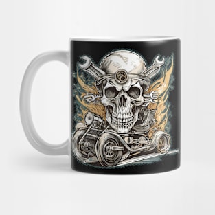 Hotrod skull engine Mug